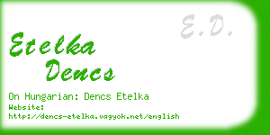 etelka dencs business card